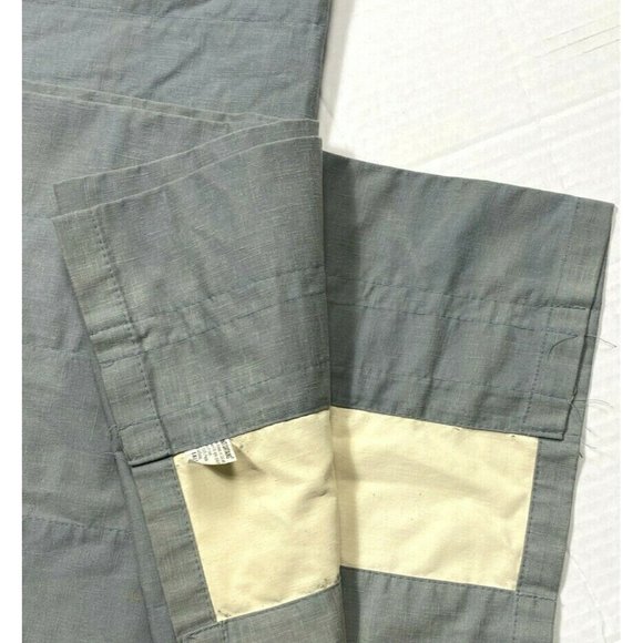 Vintage 90s Country Curtains 2 Straight Valances Blue Gray Kitchen Bathroom Pair - Picture 4 of 5